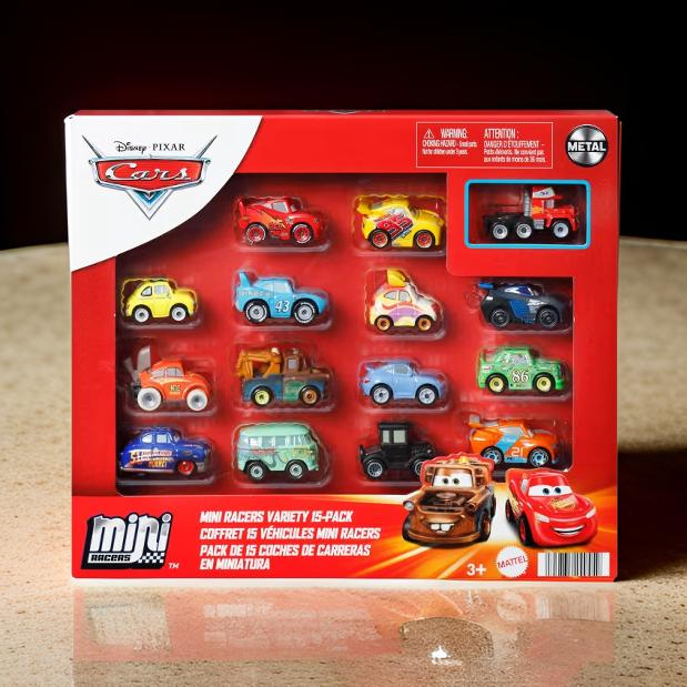 Disney dan Pixar Cars Mini Racers Variety 15-Pack – Set Mainan Mobil Die-Cast Koleksi